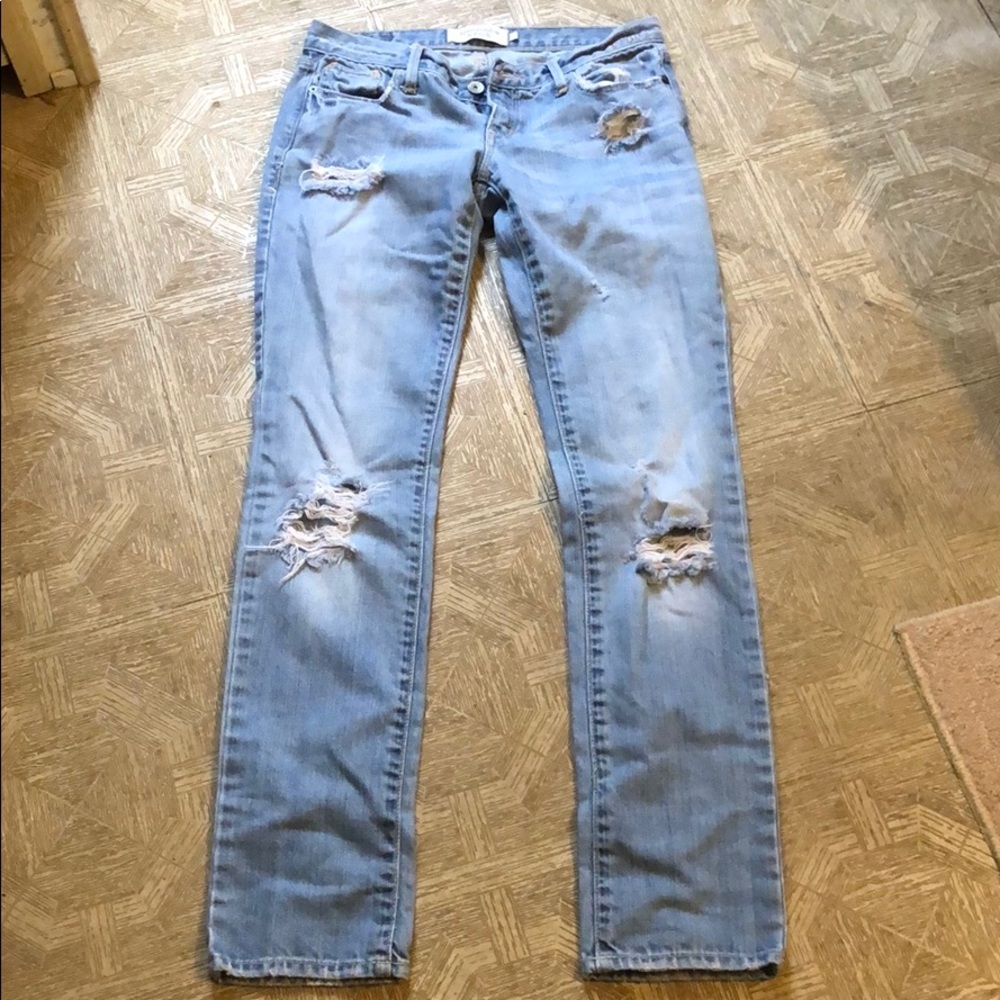 Distressed a&f jeans
